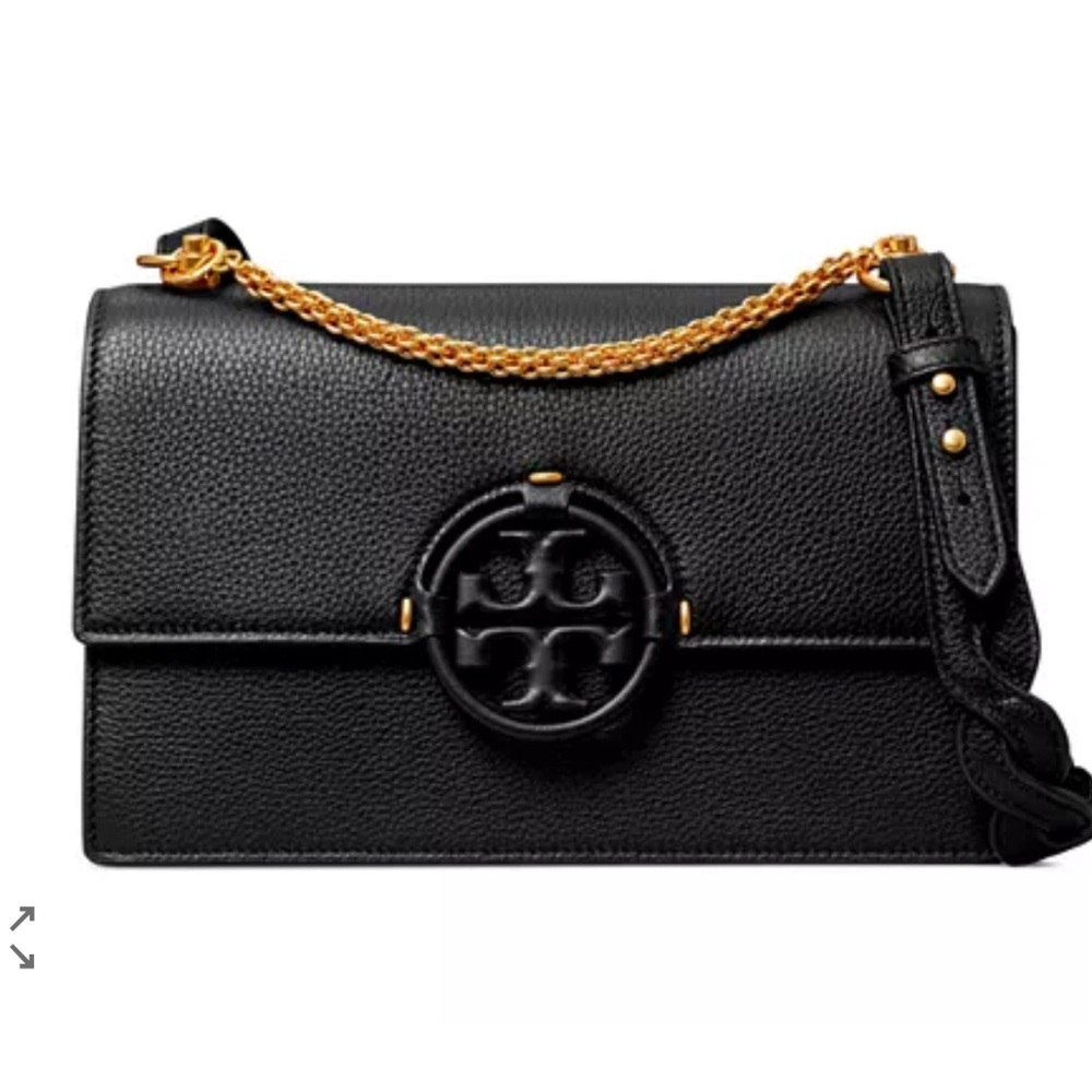Tory Burch Black Crossbody Bag with Gold Accent